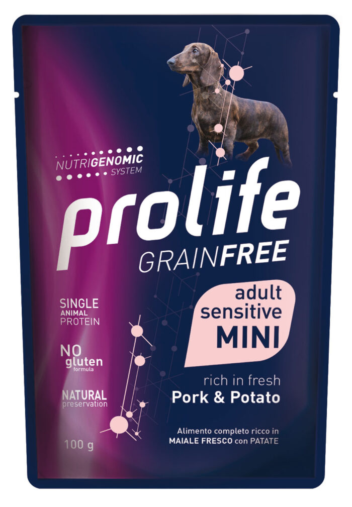 DOG PROLIFE WET GRAINFREE PORK & POTATO - busta 100 gr