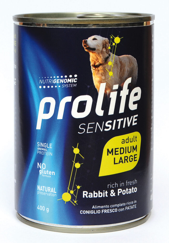 DOG PROLIFE WET SENSITIVE MEDIUM/LARGE RABBIT & POTATO - 400 gr