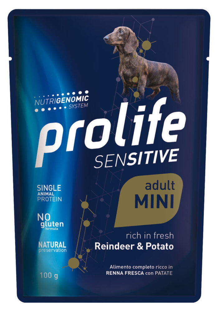 DOG PROLIFE WET SENSITIVE REINDEER & POTATO - busta 100 gr